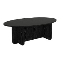 Τραπεζάκι σαλονιού Ravey Megapap χρώμα sencron black 120x60x39,8εκ.