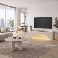 Έπιπλο τηλεόρασης Mara Megapap με LED χρώμα sandstone 150x31,4x40εκ.