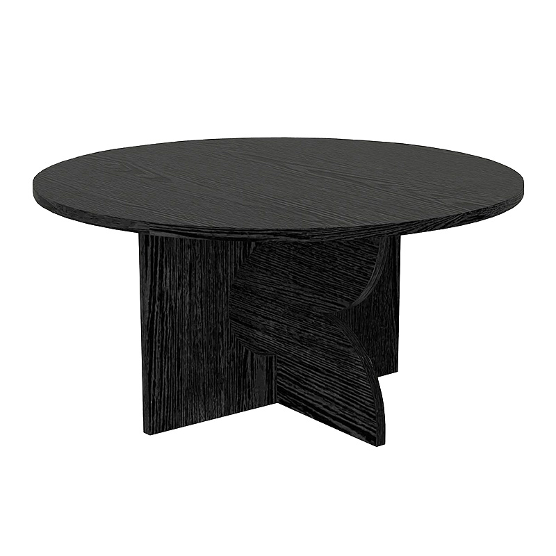 Τραπεζάκι σαλονιού Mara Megapap χρώμα sencron black Ø75x36,8εκ.