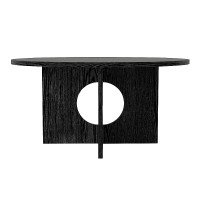Τραπεζάκι σαλονιού Mara Megapap χρώμα sencron black Ø75x36,8εκ.