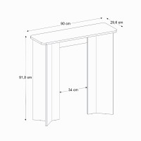 Κονσόλα Mara Megapap χρώμα travertine 90x29,6x91,8εκ.