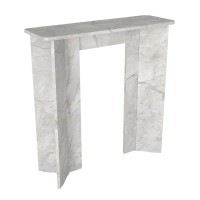 Κονσόλα Mara Megapap χρώμα λευκό εφέ μαρμάρου 90x29,6x91,8εκ.