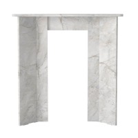 Κονσόλα Mara Megapap χρώμα λευκό εφέ μαρμάρου 90x29,6x91,8εκ.
