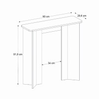 Κονσόλα Mara Megapap χρώμα λευκό εφέ μαρμάρου 90x29,6x91,8εκ.