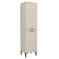 Ντουλάπι με καλάθι απλύτων Singa Megapap χρώμα sandstone 45x40x180εκ.