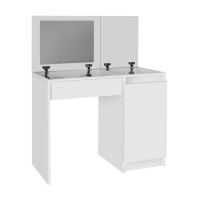 Τουαλέτα με καθρέπτη Huma Megapap χρώμα λευκό 90x45x118,2εκ.