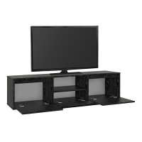 Έπιπλο τηλεόρασης Lumbera Megapap χρώμα sencron black 160x29,5x42εκ.