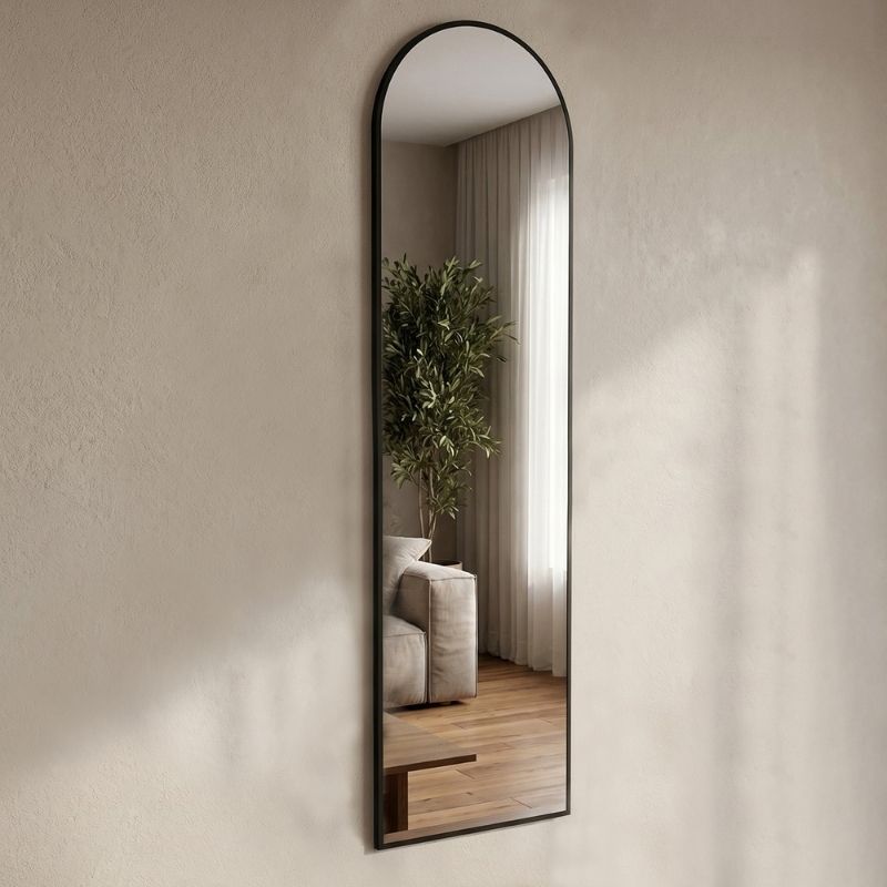 Καθρέπτης δαπέδου - τοίχου Agalu Μegapap χρώμα sencron black 40x150εκ.
