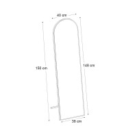 Καθρέπτης δαπέδου - τοίχου Agalu Μegapap χρώμα sencron black 40x150εκ.