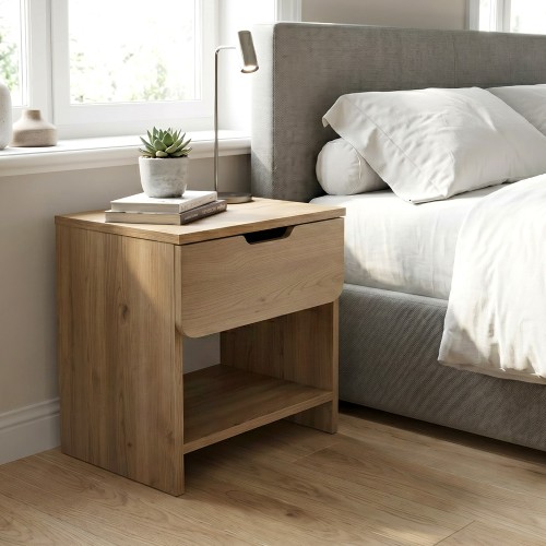 Κομοδίνο Mida Megapap χρώμα sepet oak 45x40x52εκ.