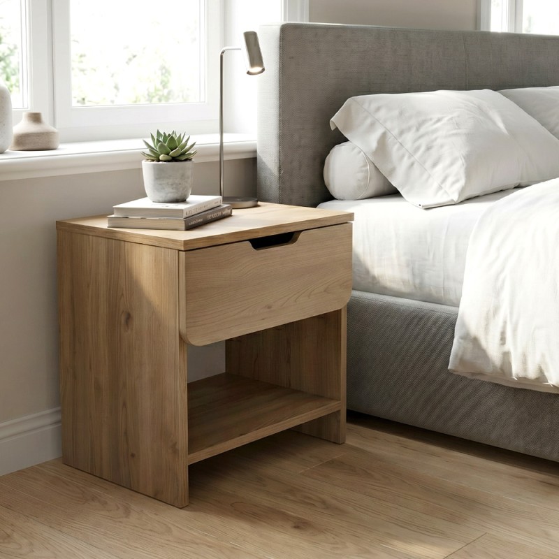 Κομοδίνο Mida Megapap χρώμα sepet oak 45x40x52εκ.