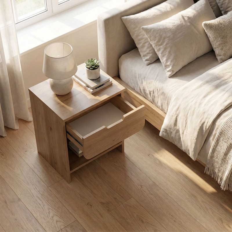 Κομοδίνο Mida Megapap χρώμα sepet oak 45x40x52εκ.
