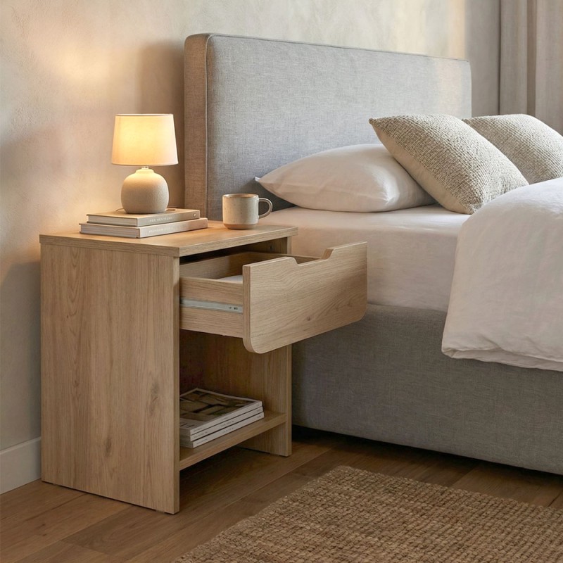 Κομοδίνο Mida Megapap χρώμα sepet oak 45x40x52εκ.