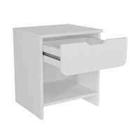 Κομοδίνο Mida Megapap χρώμα λευκό 45x40x52εκ.