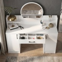 Τουαλέτα με καθρέπτη Talos Megapap χρώμα λευκό 135x40x144,2εκ.
