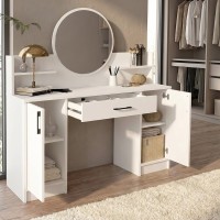 Τουαλέτα με καθρέπτη Talos Megapap χρώμα λευκό 135x40x144,2εκ.