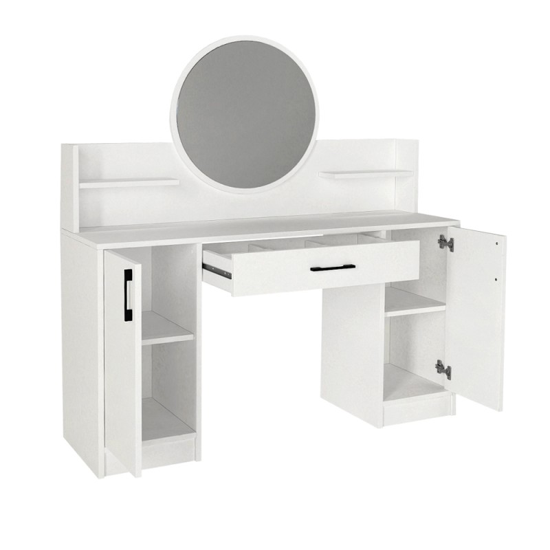 Τουαλέτα με καθρέπτη Talos Megapap χρώμα λευκό 135x40x144,2εκ.
