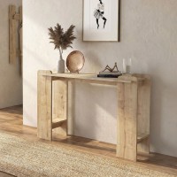 Κονσόλα Mendoza Megapap χρώμα sapphire oak - travertine 130,8x35x76,8εκ.