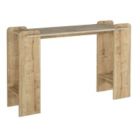 Κονσόλα Mendoza Megapap χρώμα sapphire oak - travertine 130,8x35x76,8εκ.