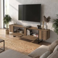 Έπιπλο τηλεόρασης Orontes Megapap χρώμα καρυδί 180x29,6x50εκ.