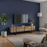 Έπιπλο τηλεόρασης Orontes Megapap χρώμα καρυδί 180x29,6x50εκ.