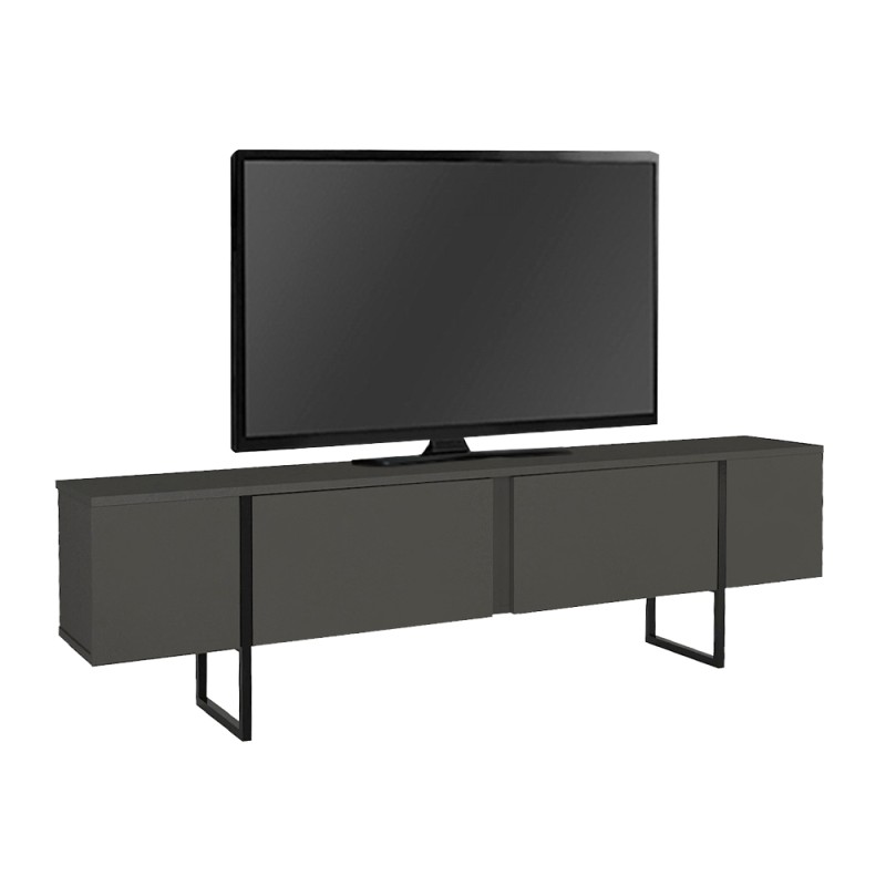 Έπιπλο τηλεόρασης Orontes Megapap χρώμα ανθρακί 180x29,6x50εκ.