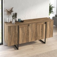 Μπουφές Orontes Megapap χρώμα καρυδί 160x35,2x80εκ.