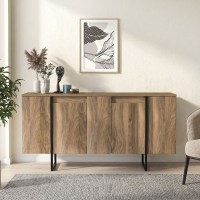 Μπουφές Orontes Megapap χρώμα καρυδί 160x35,2x80εκ.