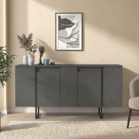 Μπουφές Orontes Megapap χρώμα ανθρακί 160x35,2x80εκ.