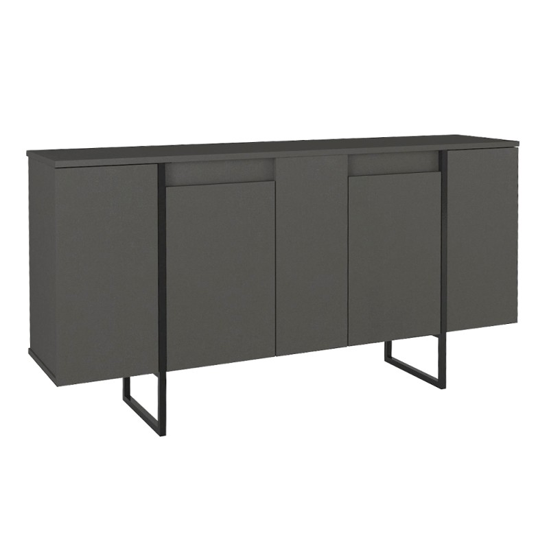 Μπουφές Orontes Megapap χρώμα ανθρακί 160x35,2x80εκ.