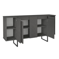 Μπουφές Orontes Megapap χρώμα ανθρακί 160x35,2x80εκ.