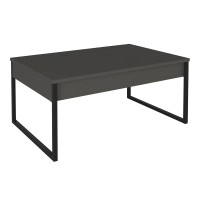 Τραπεζάκι σαλονιού Orontes Megapap χρώμα ανθρακί 90x59,6x40εκ.