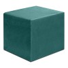 Σκαμπώ April Megapap βελούδινο χρώμα κυπαρισσί 40x40x40εκ.