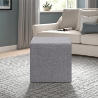 Σκαμπώ Linda Megapap υφασμάτινο χρώμα γκρι 40x40x40εκ.