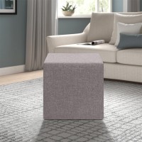 Σκαμπώ Linda Megapap υφασμάτινο χρώμα καφέ 40x40x40εκ.