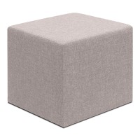 Σκαμπώ Linda Megapap υφασμάτινο χρώμα μπεζ 40x40x40εκ.