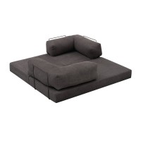 Καναπές - κρεβάτι Comfort Megapap τριθέσιος υφασμάτινος χρώμα ανθρακί 190x95x75εκ.