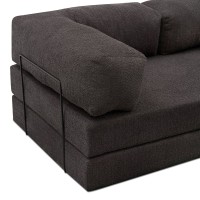 Καναπές - κρεβάτι Comfort Megapap τριθέσιος υφασμάτινος χρώμα ανθρακί 190x95x75εκ.
