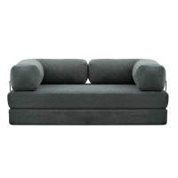 Καναπές - κρεβάτι Comfort Megapap τριθέσιος υφασμάτινος χρώμα μέντα 190x95x75εκ.
