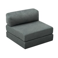 Πολυθρόνα - κρεβάτι Comfort Megapap υφασμάτινη χρώμα μέντα 95x95x75εκ.