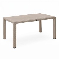 Τραπέζι πολυπροπυλενίου Kalan Megapap χρώμα cappuccino 150x90x75εκ.
