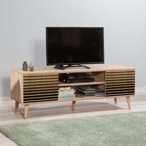 Έπιπλο τηλεόρασης Soho Megapap χρώμα sonoma 140x40x50 εκ.