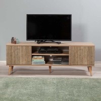 Έπιπλο τηλεόρασης Soho Megapap χρώμα sonoma 140x40x50 εκ.