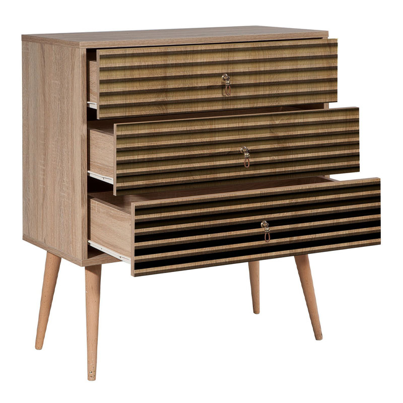 Συρταρτιέρα Soho Megapap χρώμα sonoma 80x40x90εκ.