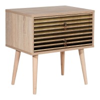 Κομοδίνο Soho Megapap χρώμα sonoma 60x40x61εκ.