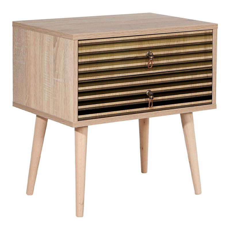 Κομοδίνο Soho Megapap χρώμα sonoma 60x40x61εκ.