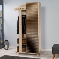 Έπιπλο εισόδου Soho Megapap χρώμα sonoma 90x36x194εκ.