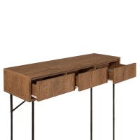 Κονσόλα Amedeo Megapap χρώμα καρυδί 120x36x90εκ.