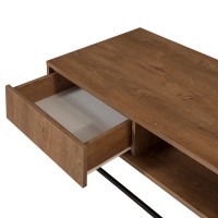 Τραπεζάκι σαλονιού Amedeo Megapap χρώμα καρυδί 120x60x43εκ.