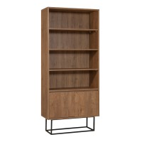 Βιβλιοθήκη Amedeo Megapap χρώμα καρυδί 80x36x182εκ.